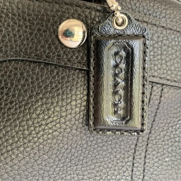 COACH Penelope Black Pebble Leather Shoulder Handbag - Picture 5 of 17
